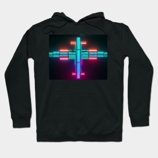 Cyberpunk lights cross Hoodie